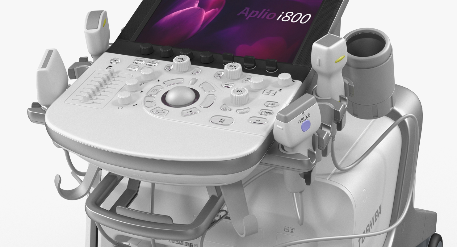 3D Toshiba Aplio i800 Ultrasound System Rigged model