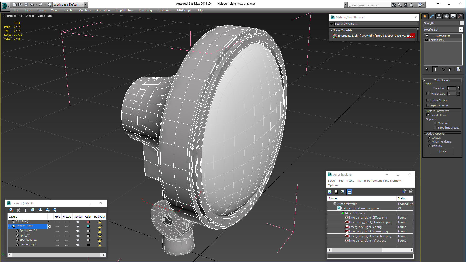 3D Halogen Light model