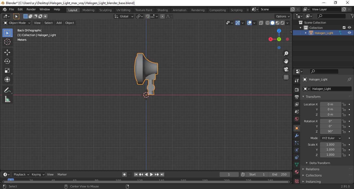 3D Halogen Light model