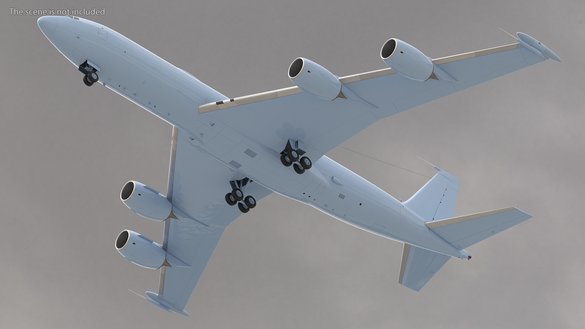 3D model Army Airplane Blue Rigged