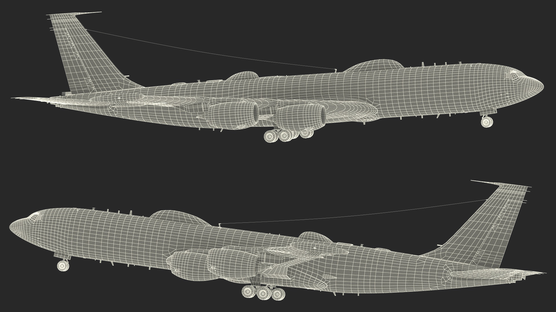 3D model Army Airplane Blue Rigged