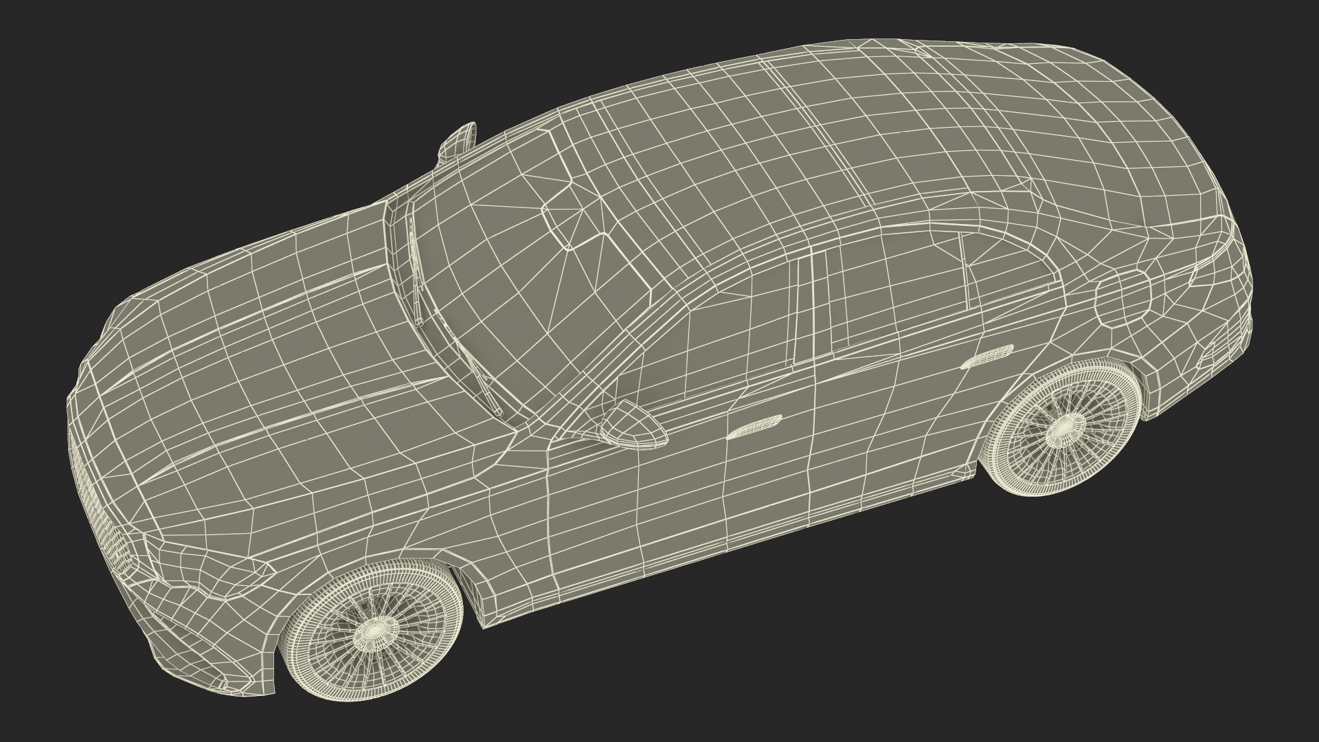 3D Luxury Red Sedan