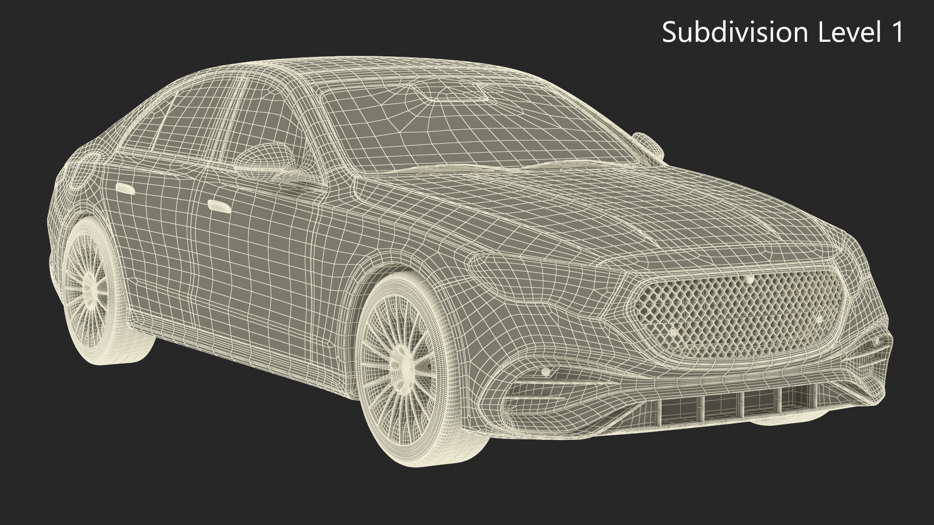 3D Luxury Red Sedan