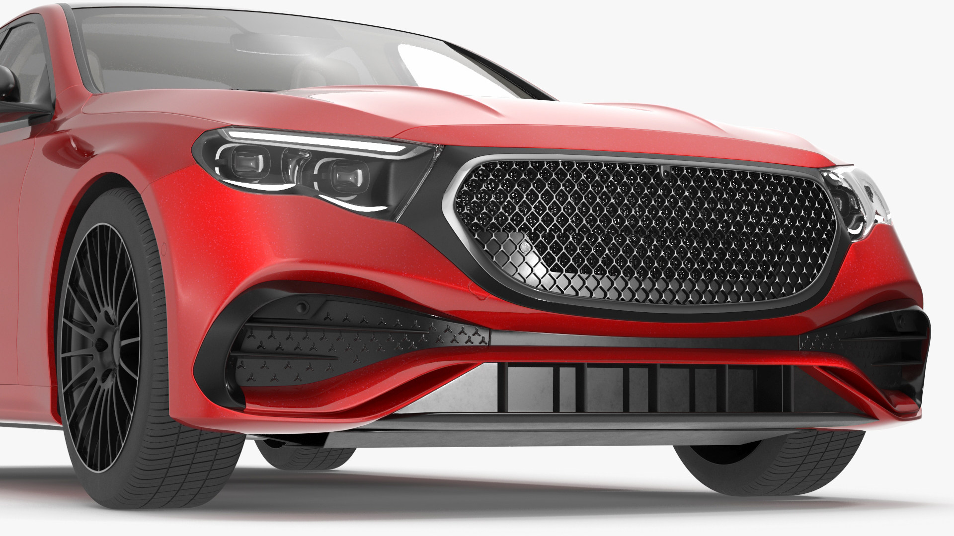 3D Luxury Red Sedan