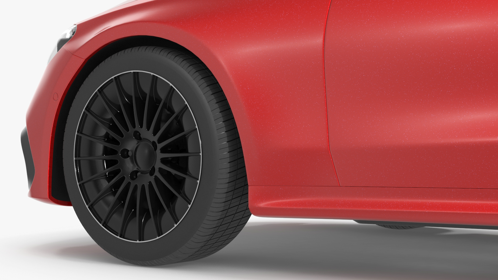 3D Luxury Red Sedan