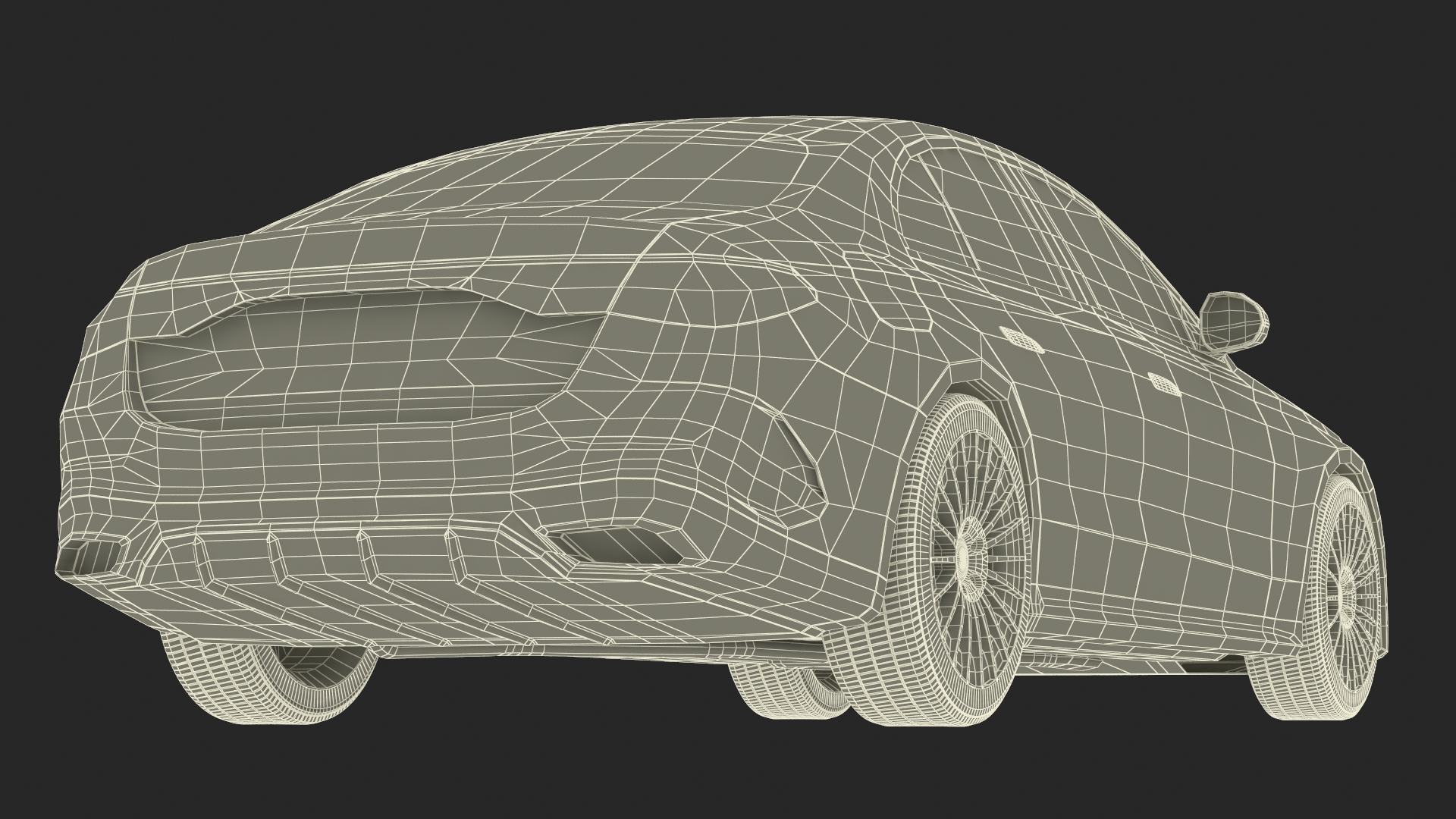 3D Luxury Red Sedan