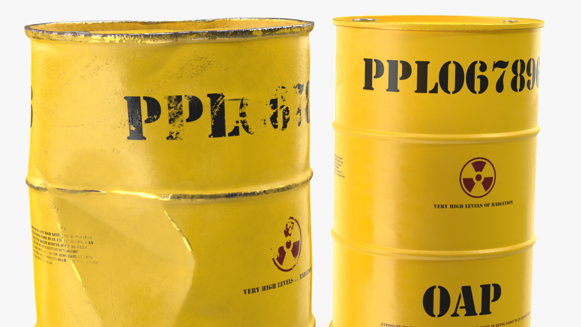 Radioactive Waste Barrels Set 3D model