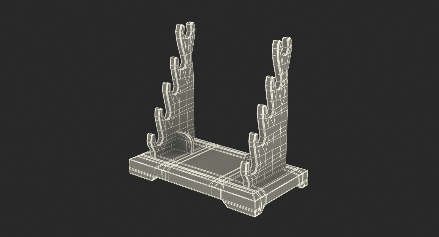 3D Japanese Sword Katana Display Rack Stand 5 Pcs