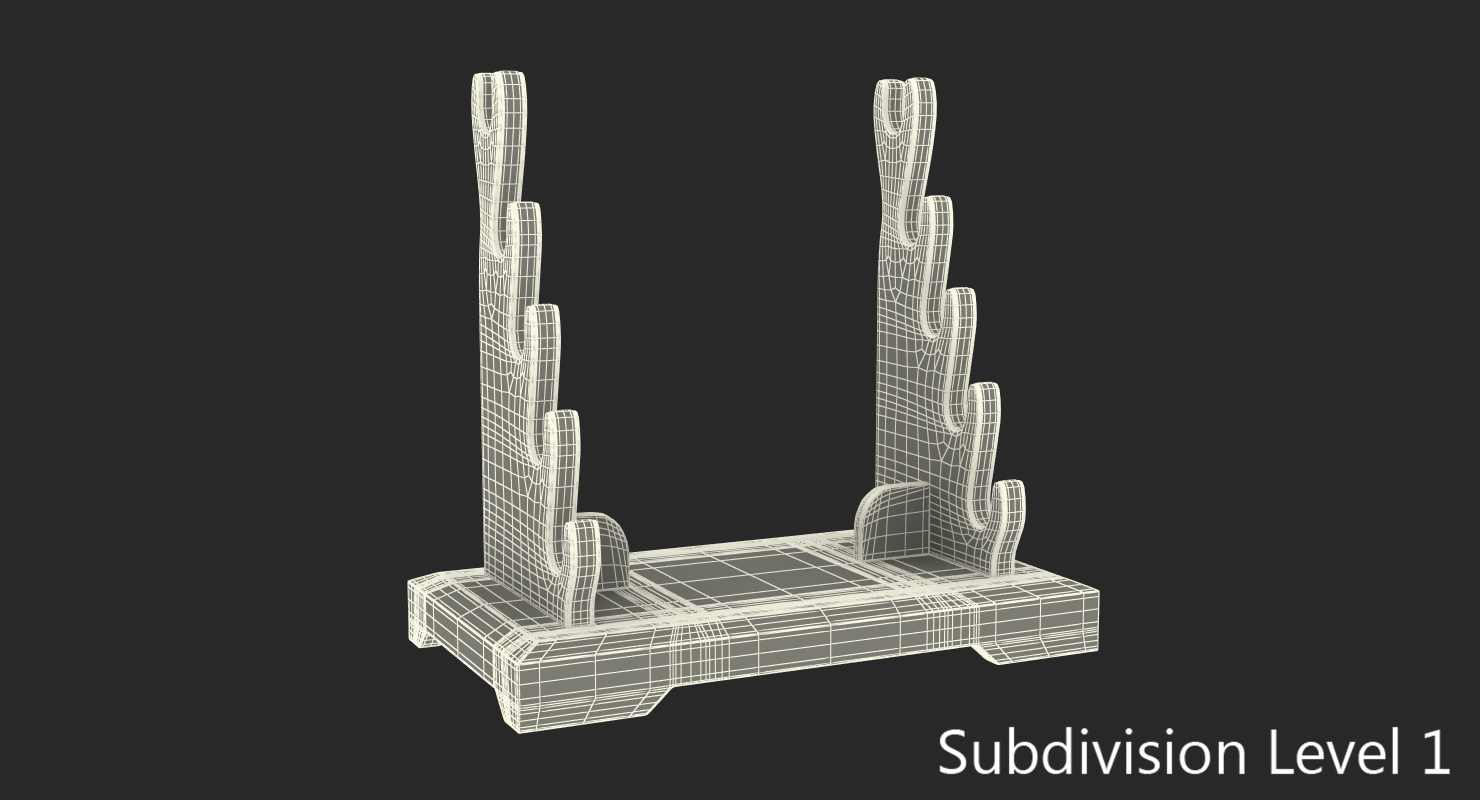 3D Japanese Sword Katana Display Rack Stand 5 Pcs