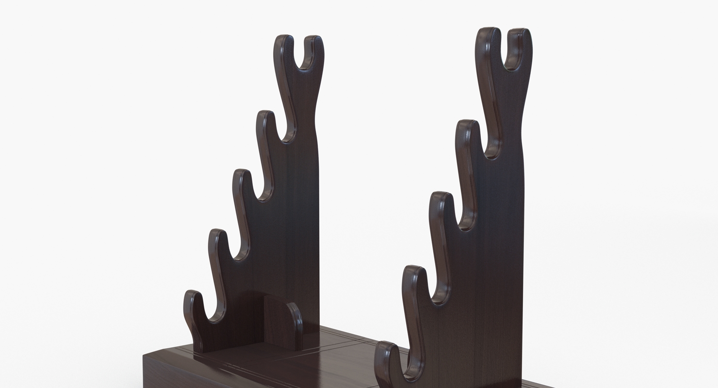 3D Japanese Sword Katana Display Rack Stand 5 Pcs