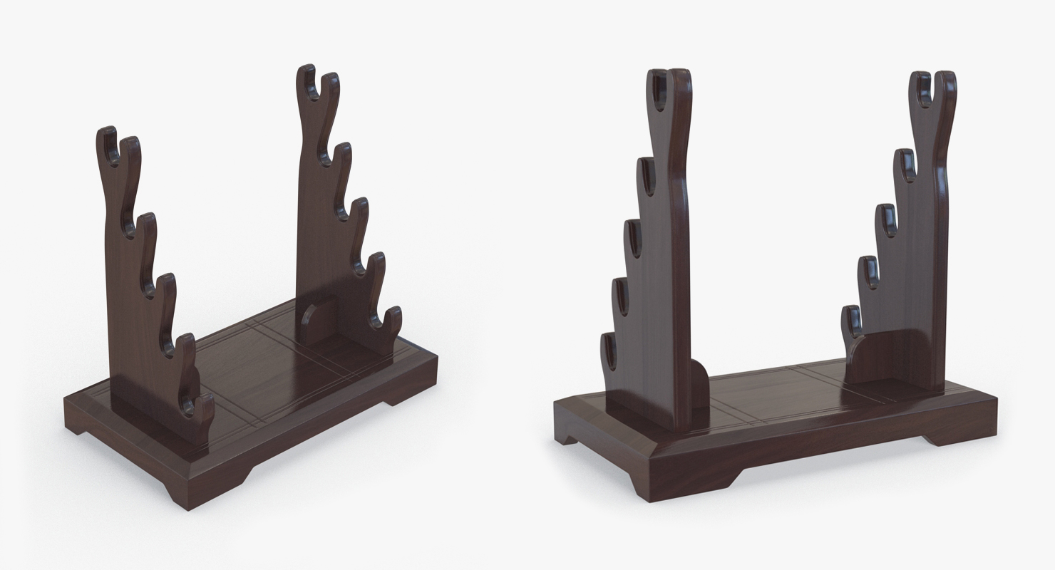 3D Japanese Sword Katana Display Rack Stand 5 Pcs