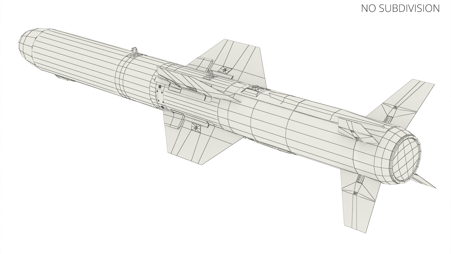 AGM 84 Harpoon Missile Game Ready - view 9