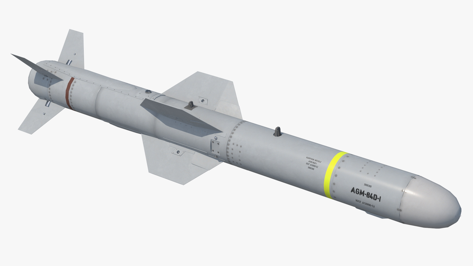 AGM 84 Harpoon Missile Game Ready - view 2