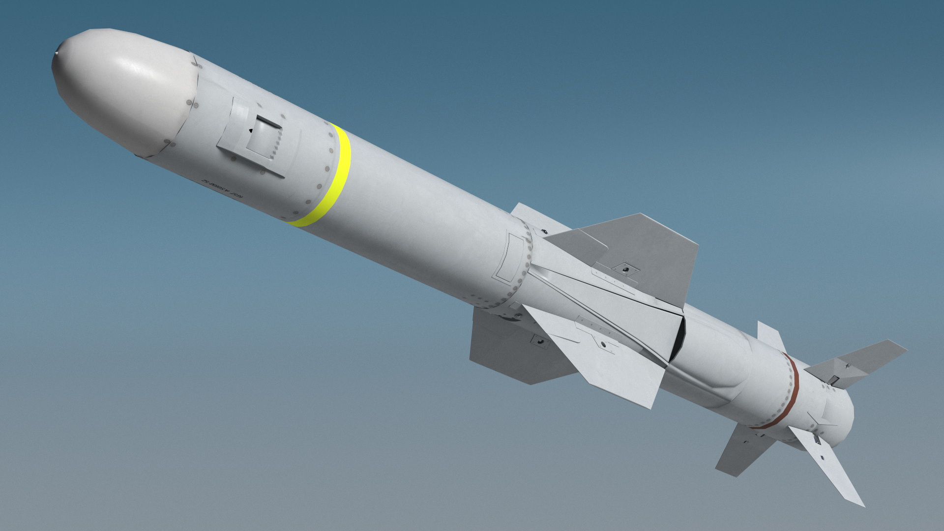 AGM 84 Harpoon Missile Game Ready - view 4