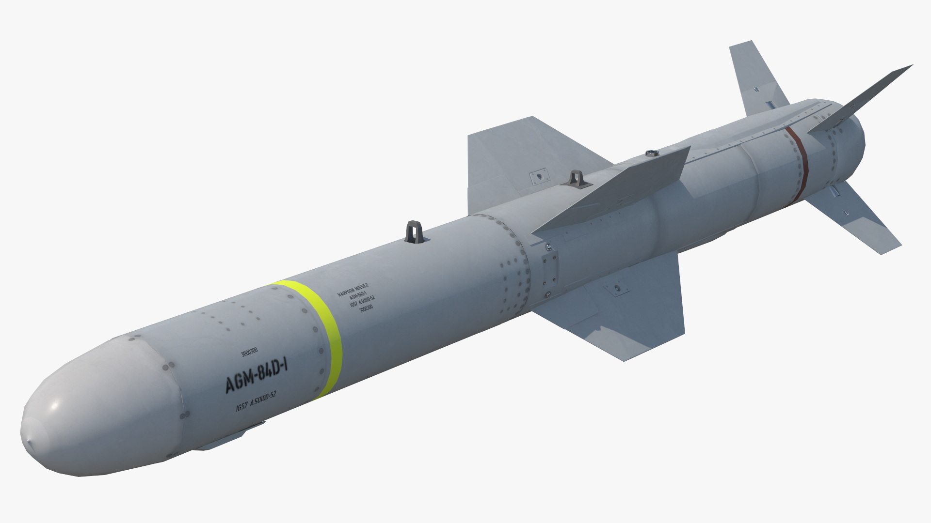 AGM 84 Harpoon Missile Game Ready - view 7