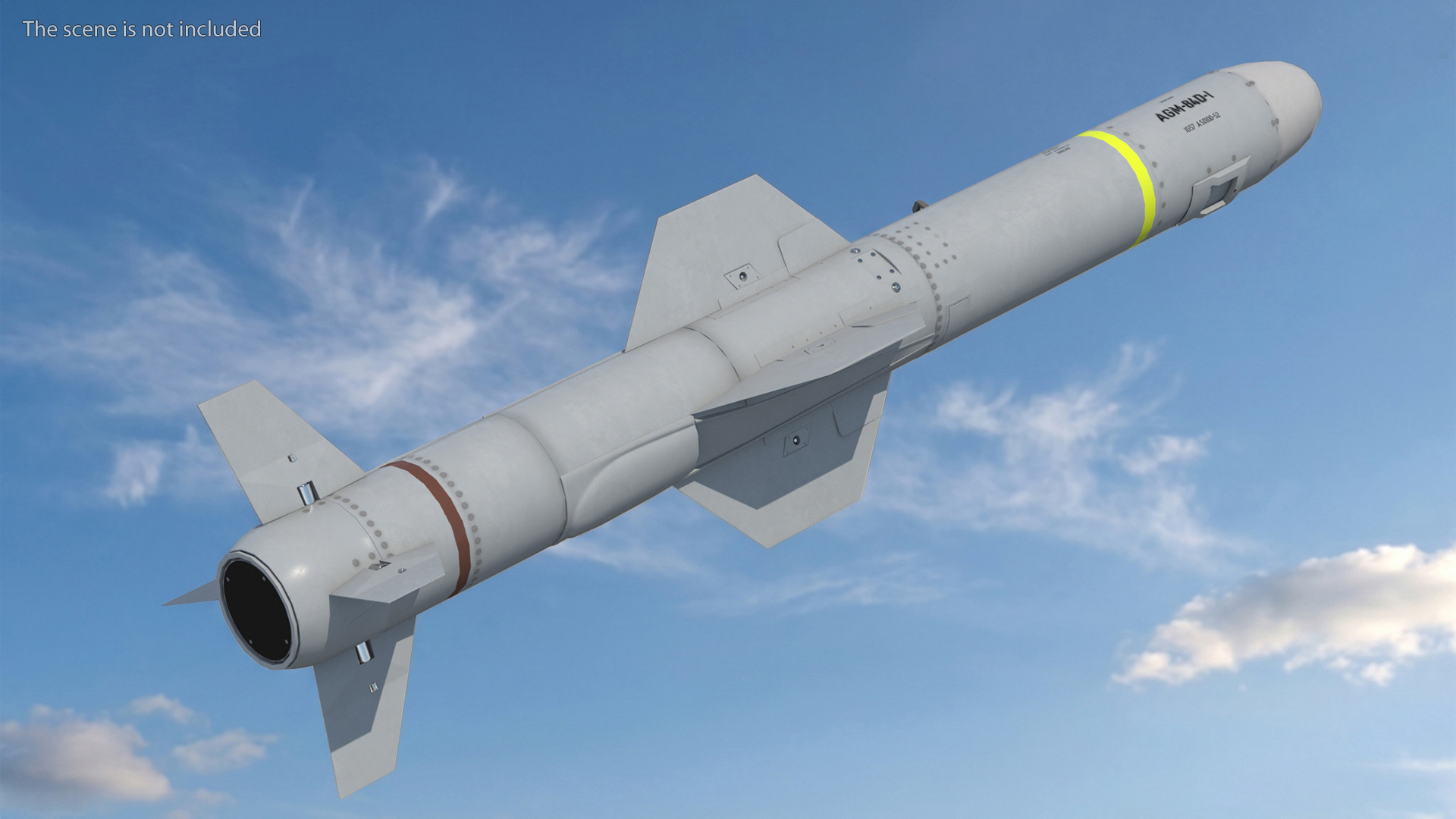 AGM 84 Harpoon Missile Game Ready - view 3