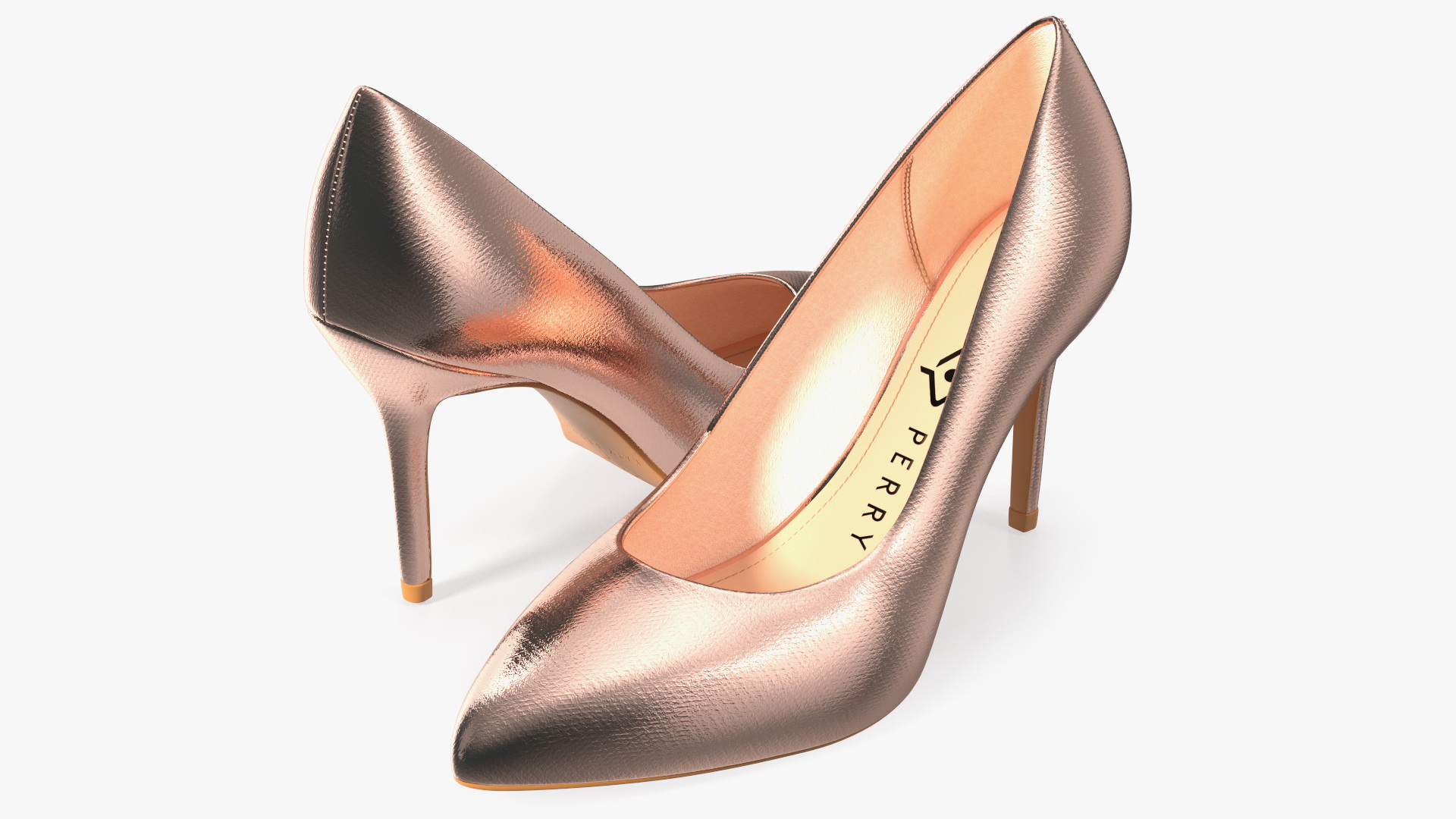Katy Perry Rose Gold Sissy Pumps 3D