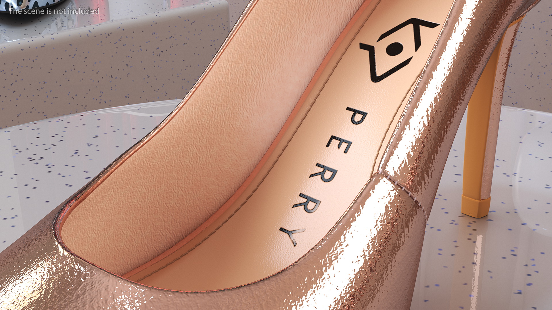 Katy Perry Rose Gold Sissy Pumps 3D