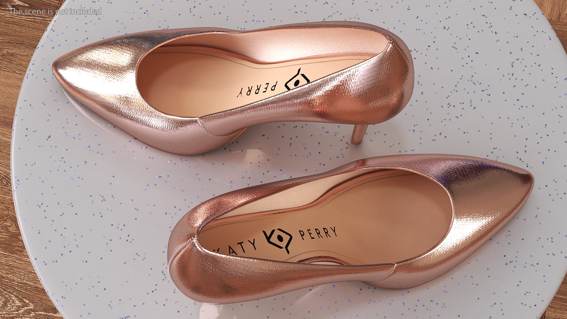 Katy Perry Rose Gold Sissy Pumps 3D
