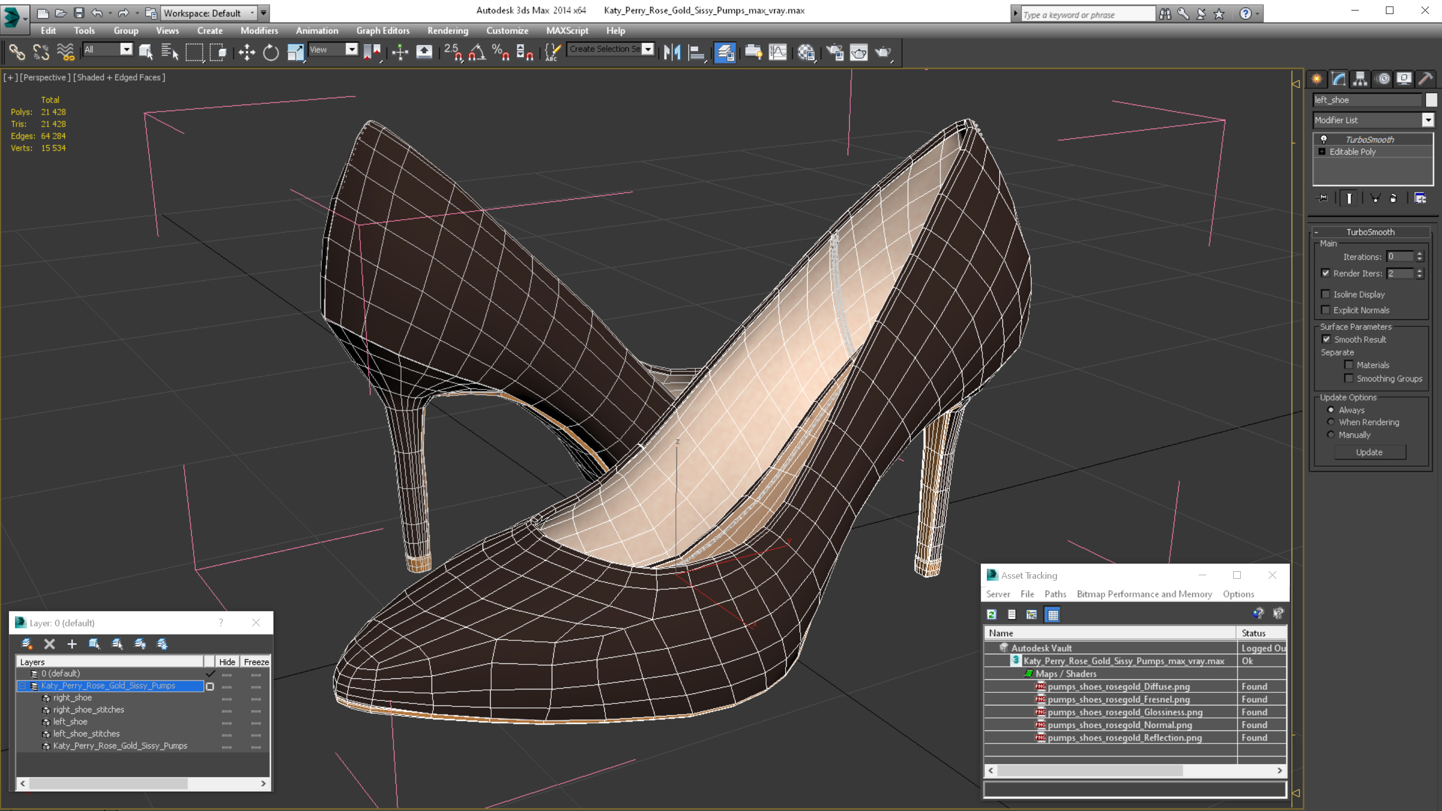 Katy Perry Rose Gold Sissy Pumps 3D