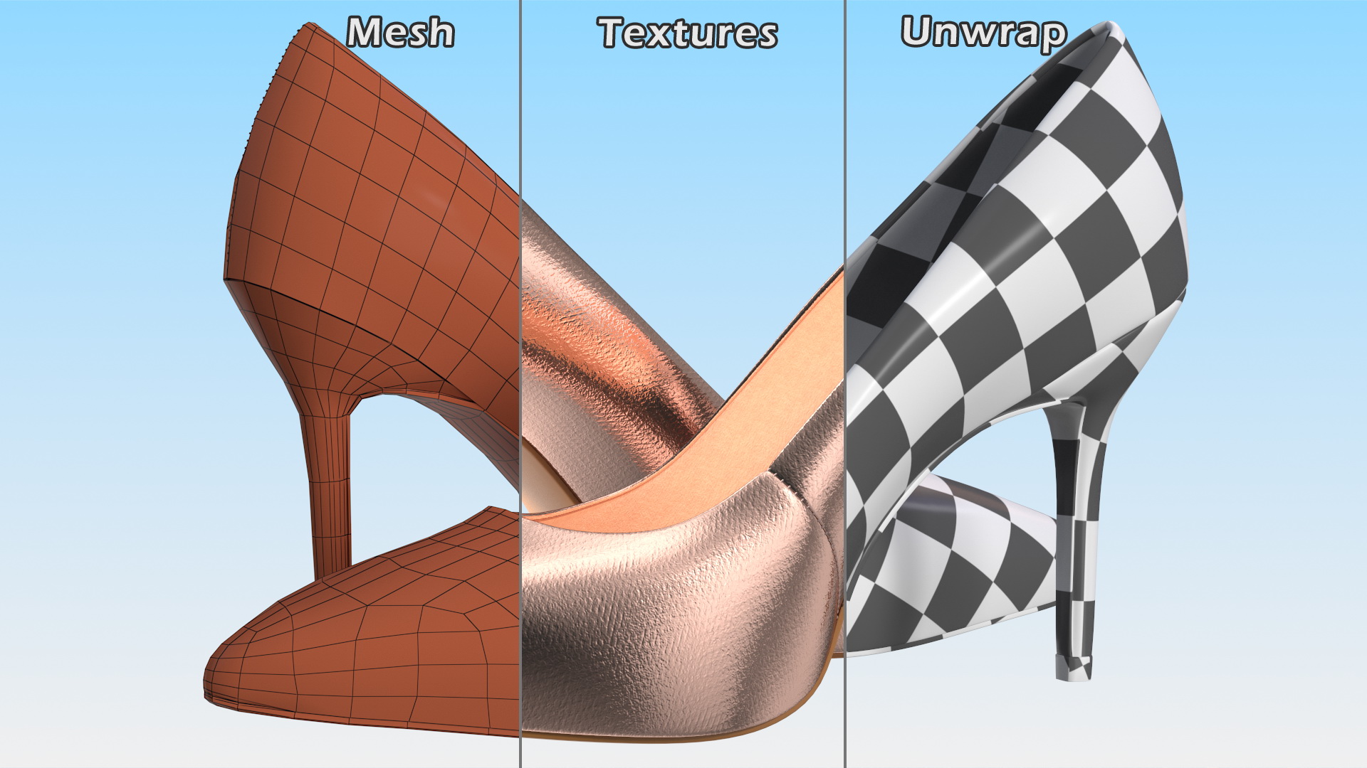 Katy Perry Rose Gold Sissy Pumps 3D