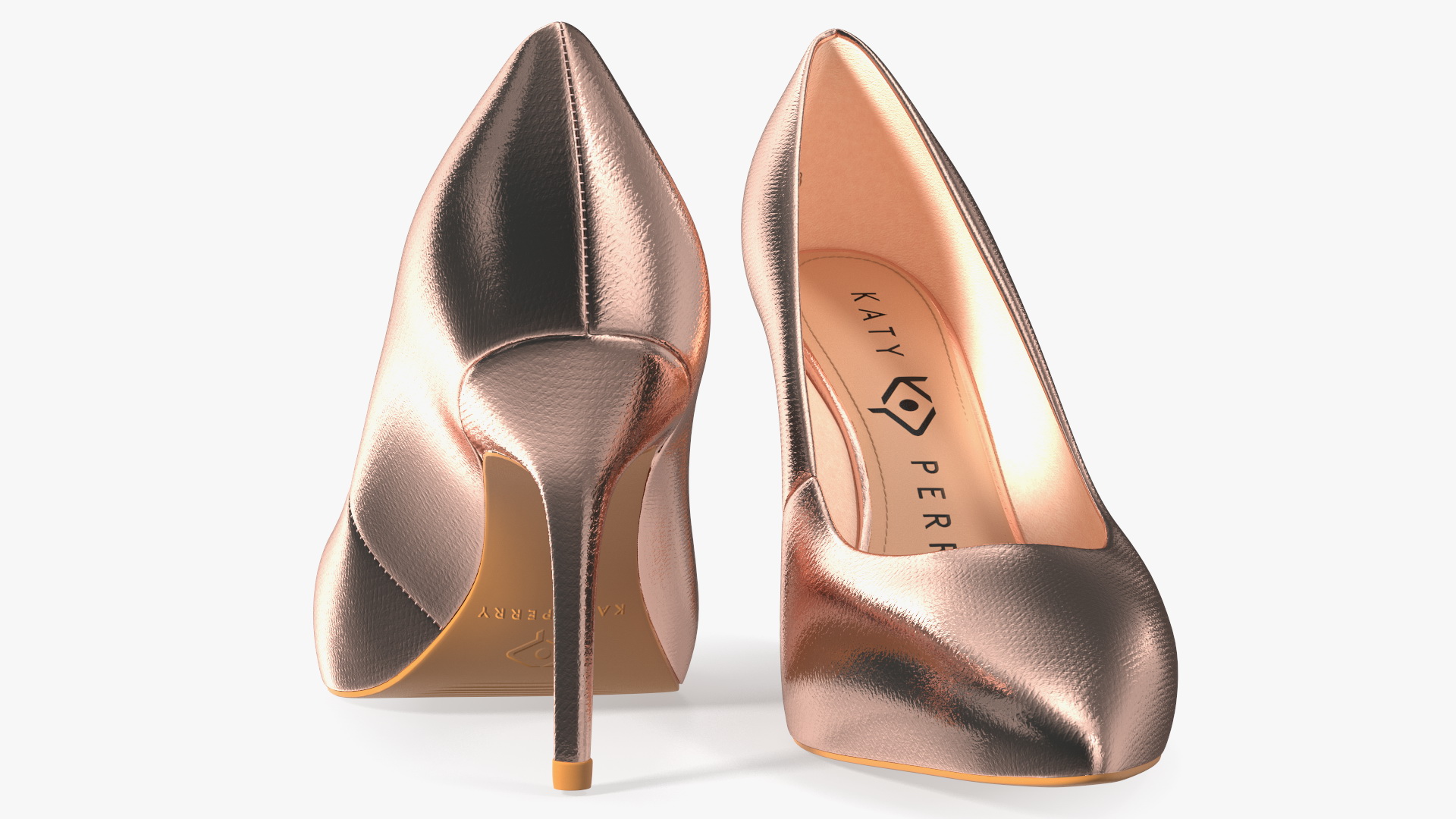 Katy Perry Rose Gold Sissy Pumps 3D