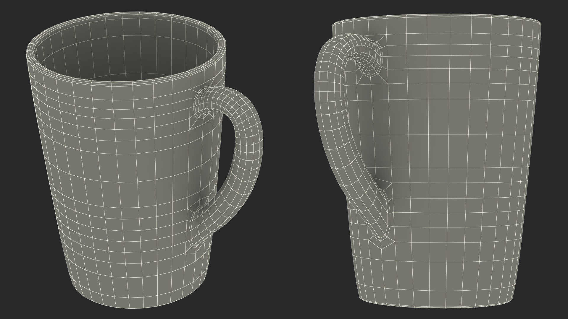 3D Tall Glass Tea Cup Half Full model