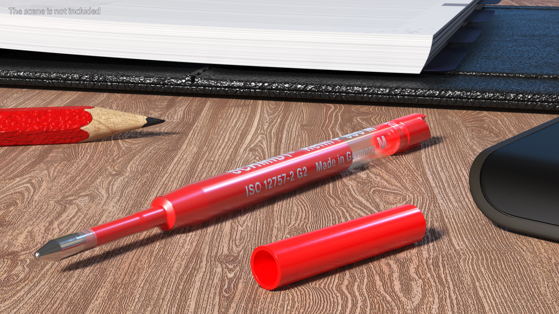 Red Schmidt P900 Ballpoint Pen Refill 3D