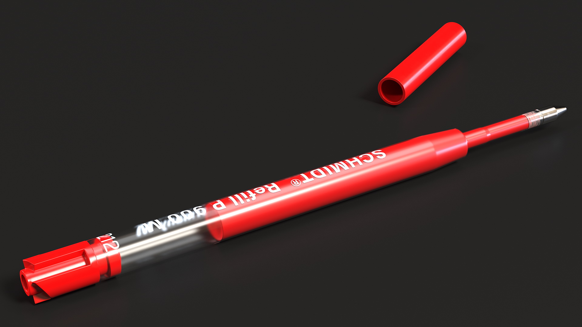 Red Schmidt P900 Ballpoint Pen Refill 3D