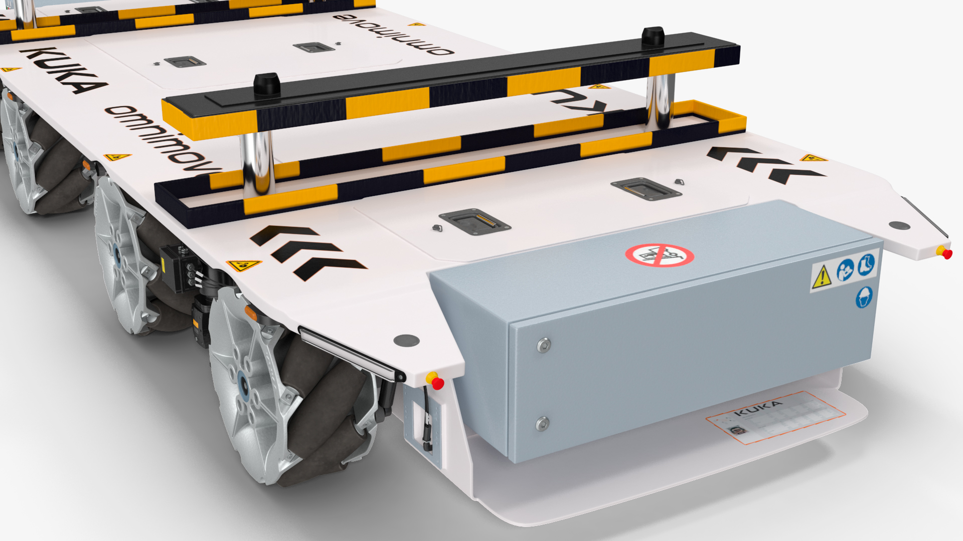 3D White Omnimove Mobile Platform KUKA Rigged for Maya