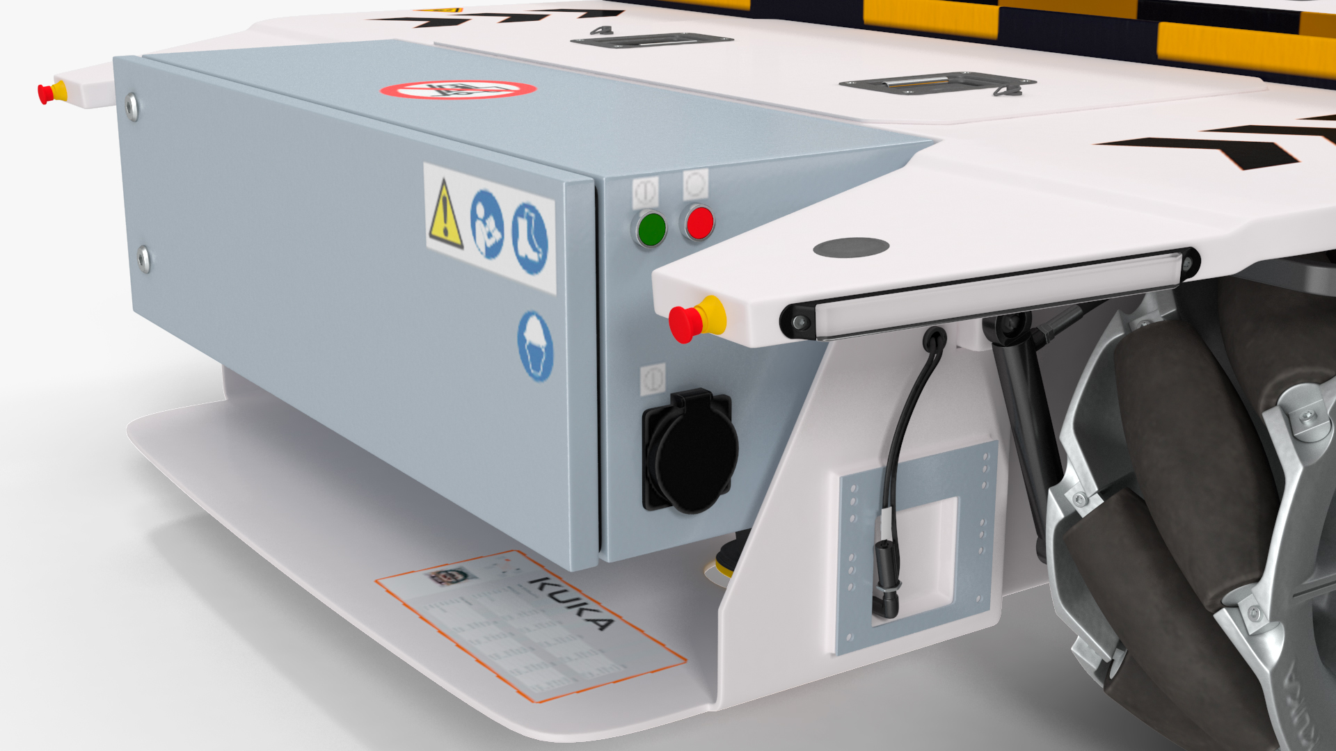 3D White Omnimove Mobile Platform KUKA Rigged for Maya