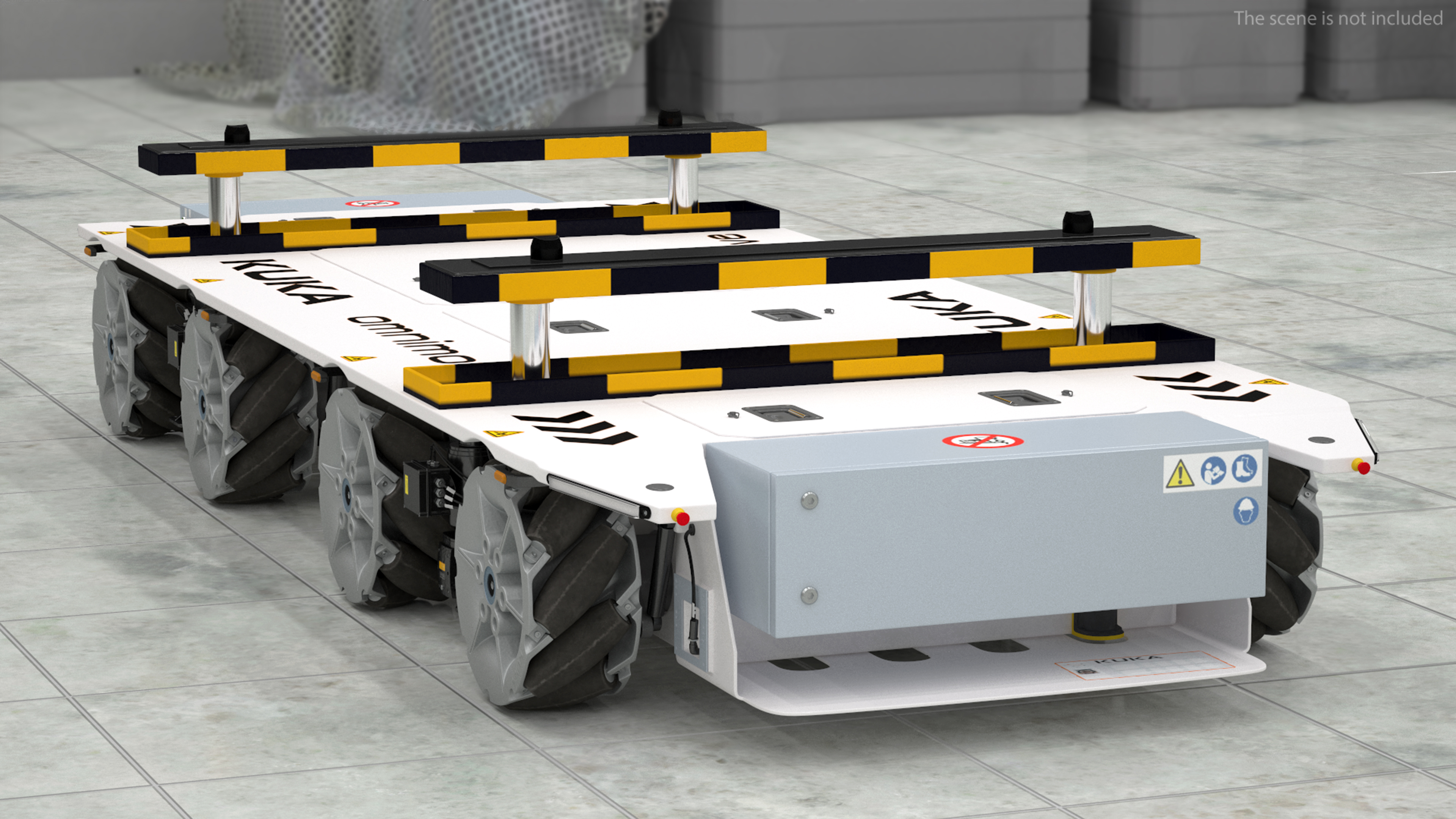 3D White Omnimove Mobile Platform KUKA Rigged for Maya