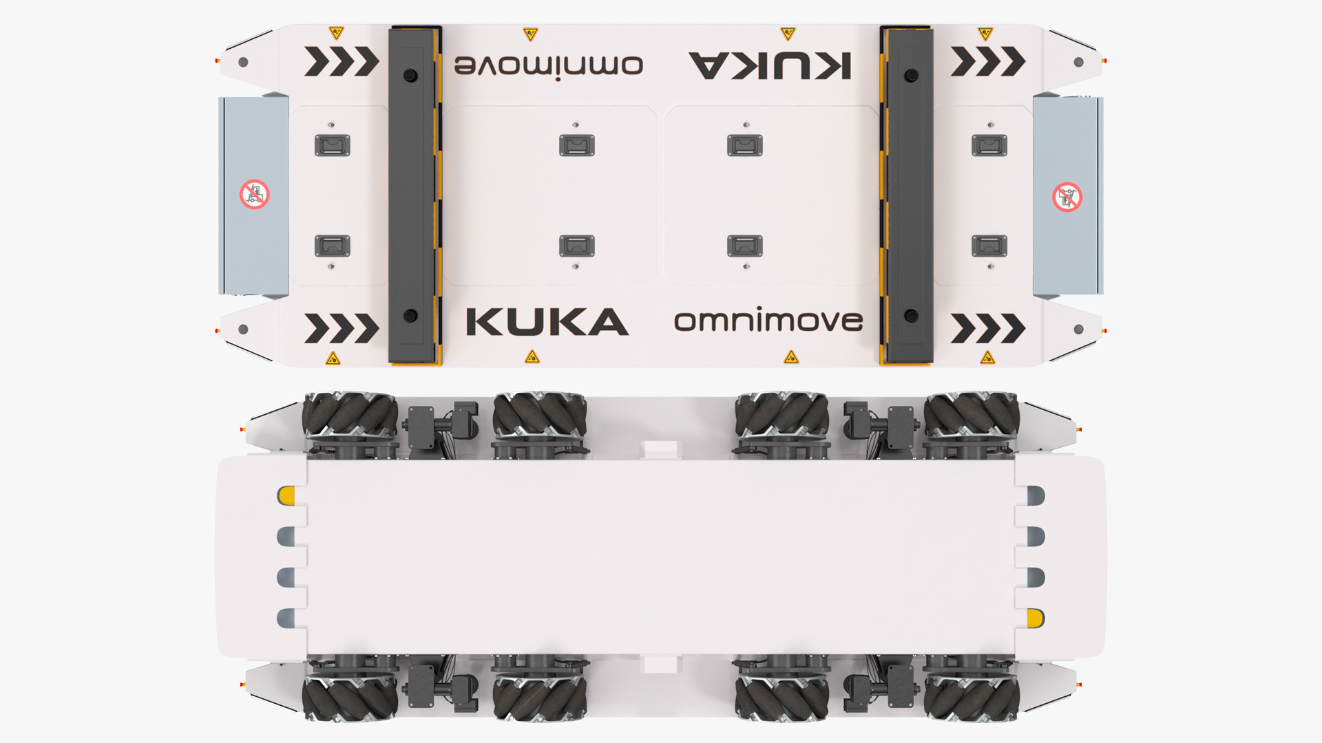 3D White Omnimove Mobile Platform KUKA Rigged for Maya