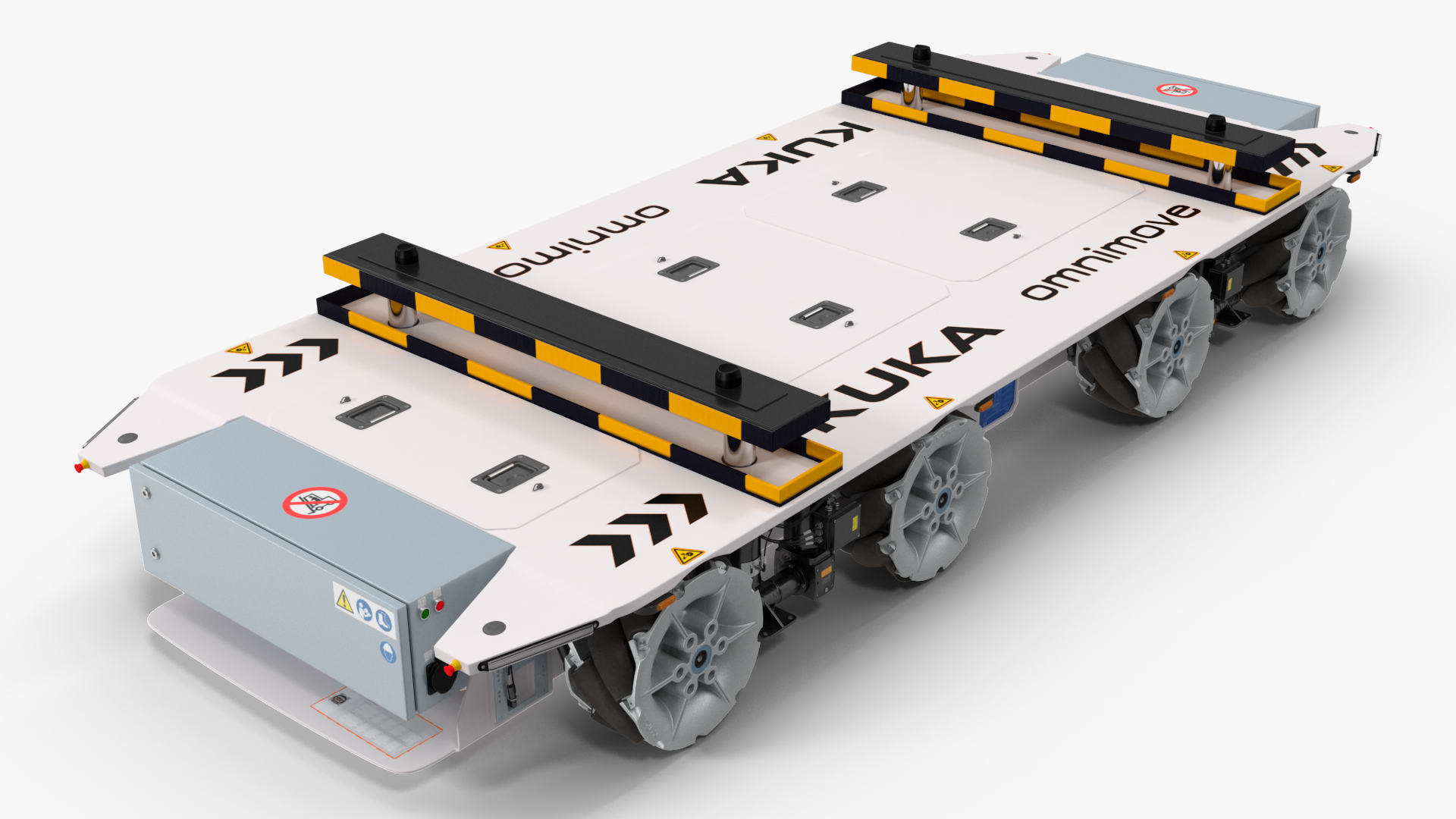 3D White Omnimove Mobile Platform KUKA Rigged for Maya