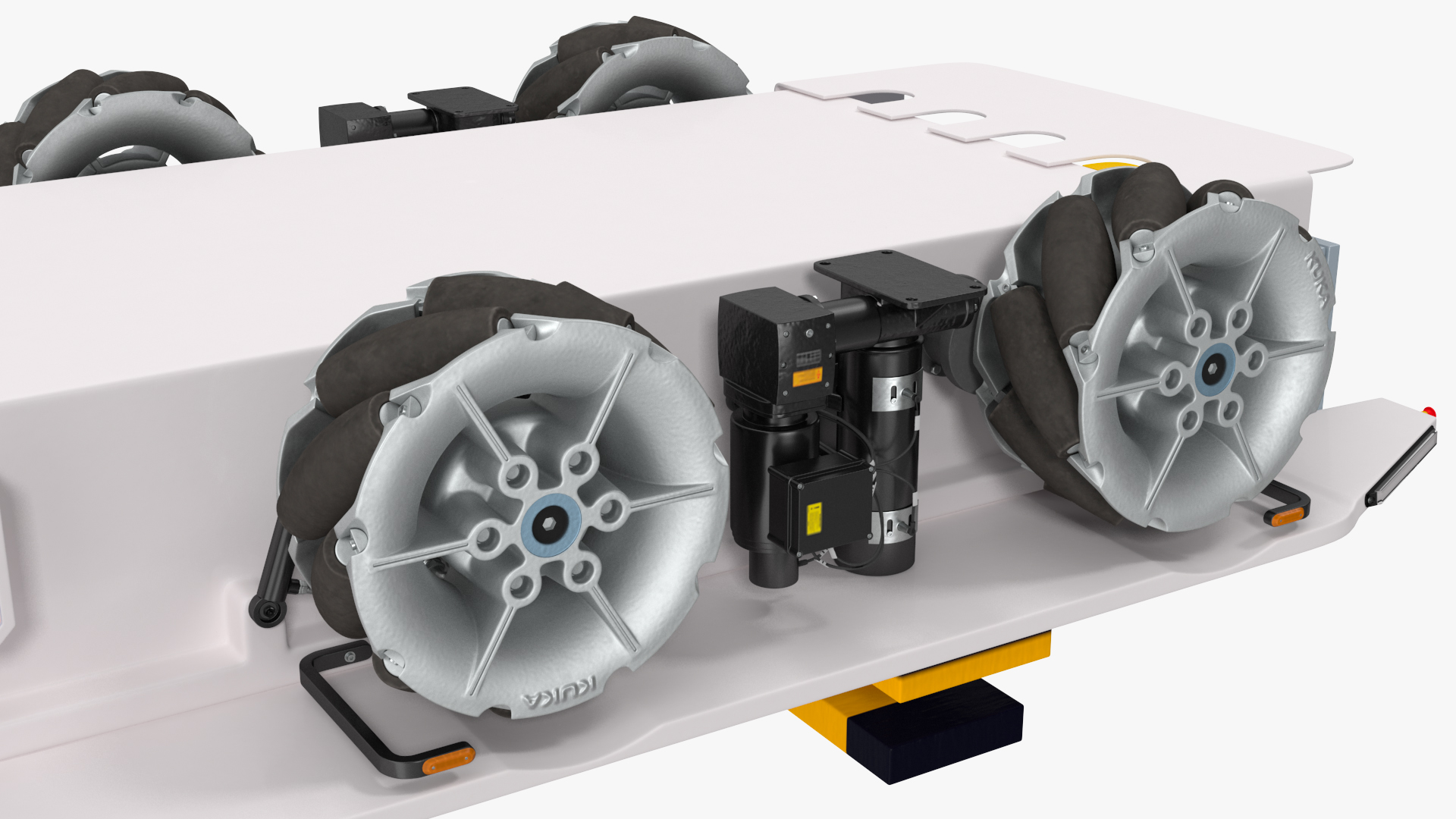 3D White Omnimove Mobile Platform KUKA Rigged for Maya