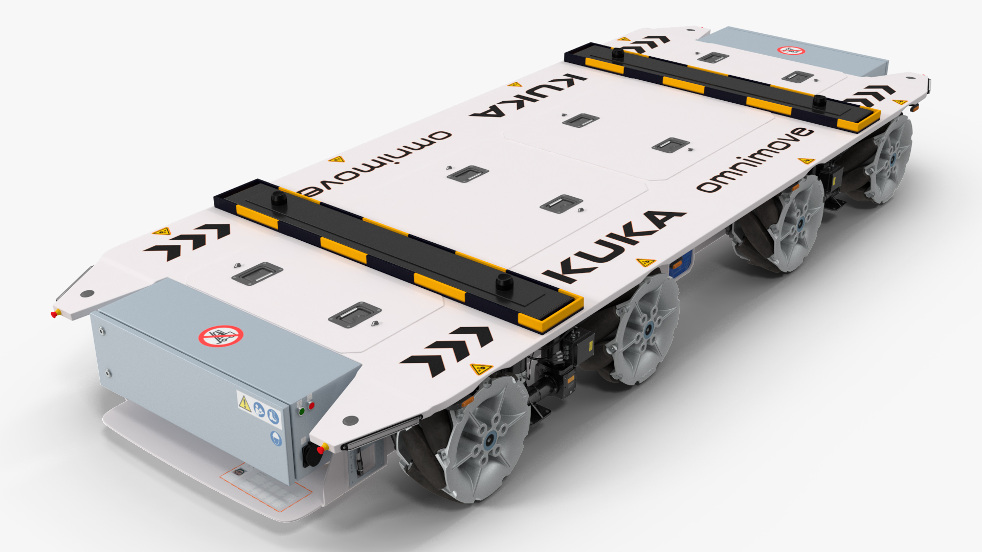3D White Omnimove Mobile Platform KUKA Rigged for Maya