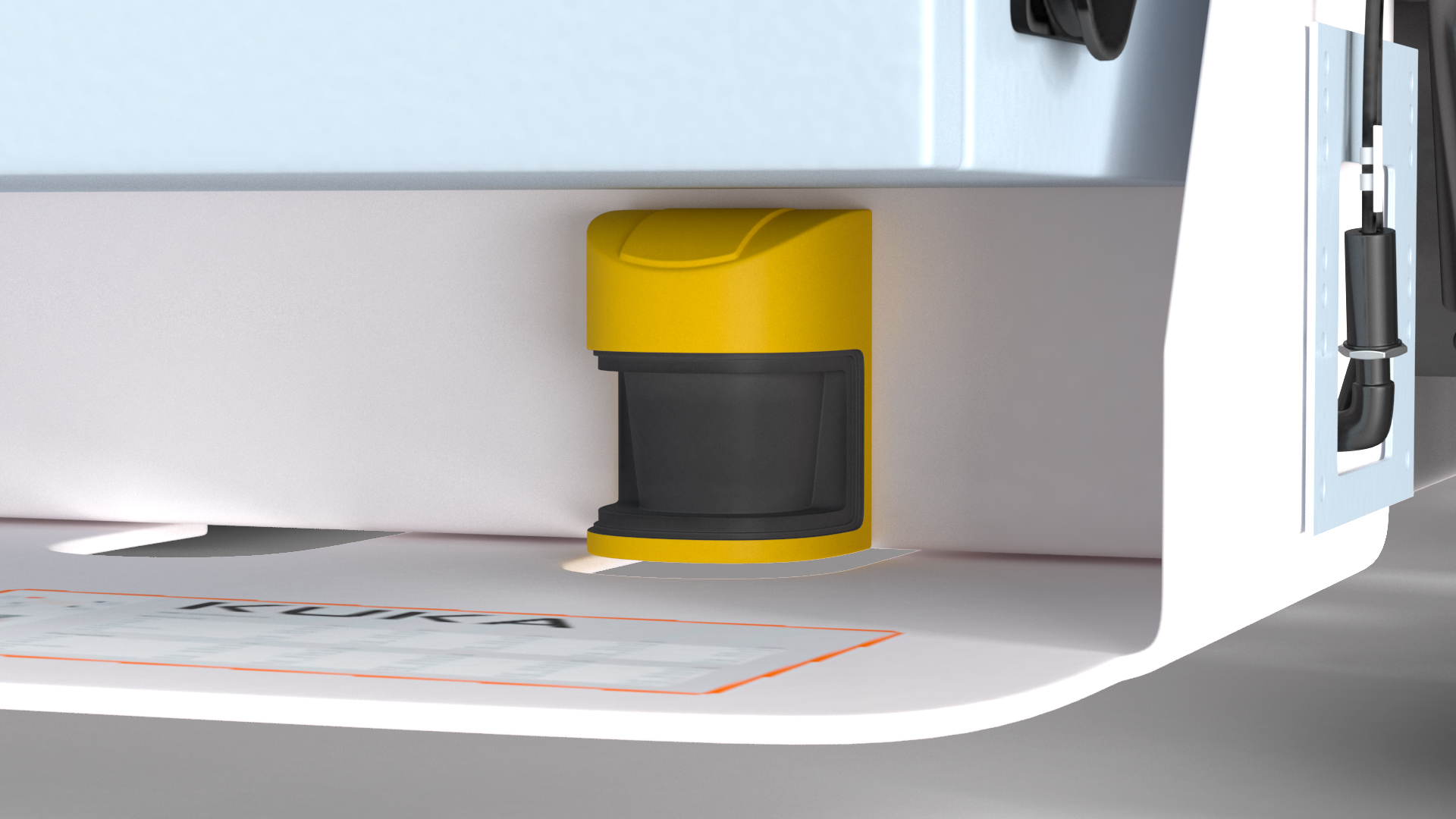 3D White Omnimove Mobile Platform KUKA Rigged for Maya