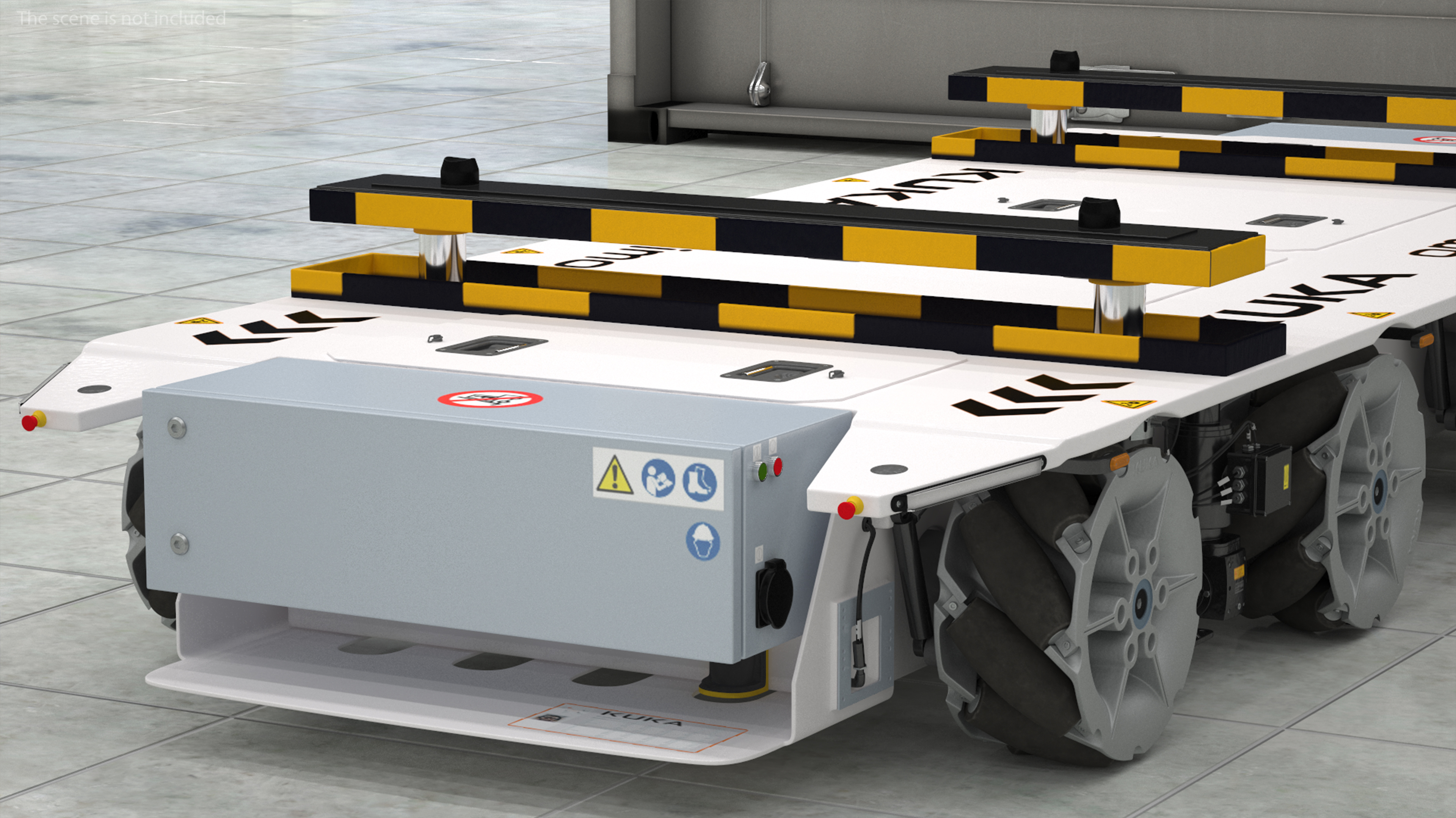 3D White Omnimove Mobile Platform KUKA Rigged for Maya