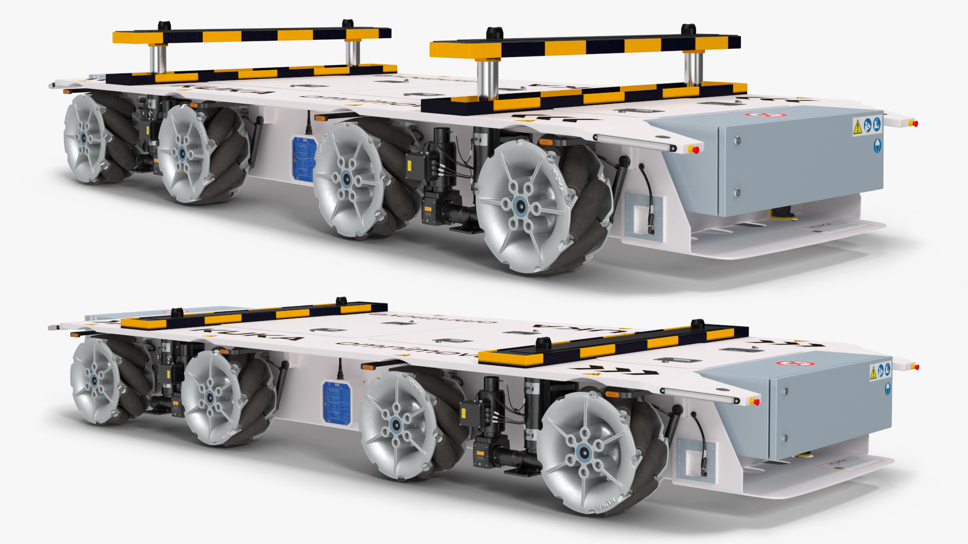 3D White Omnimove Mobile Platform KUKA Rigged for Maya