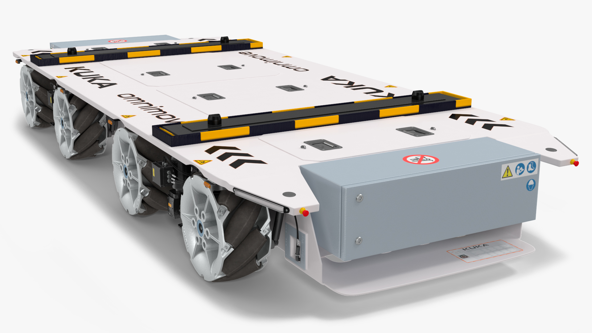 3D White Omnimove Mobile Platform KUKA Rigged for Maya