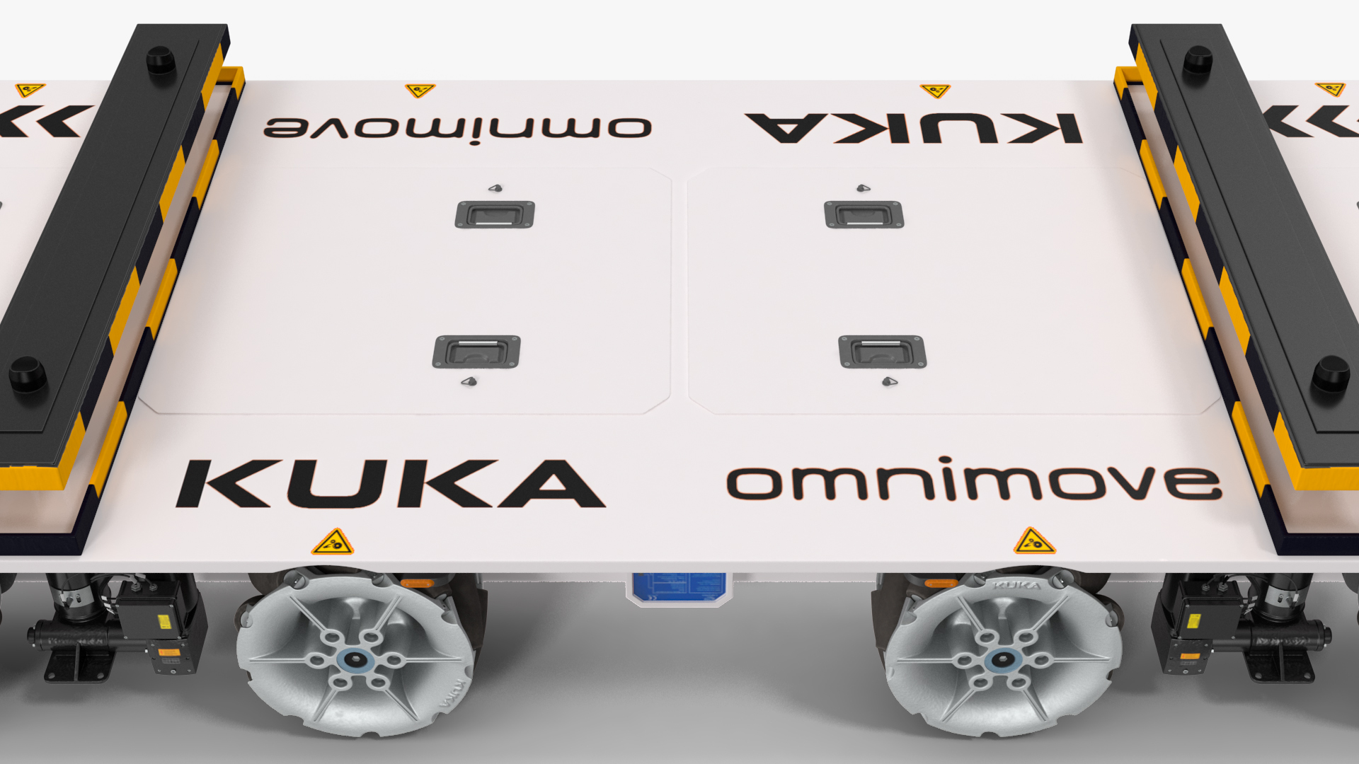 3D White Omnimove Mobile Platform KUKA Rigged for Maya