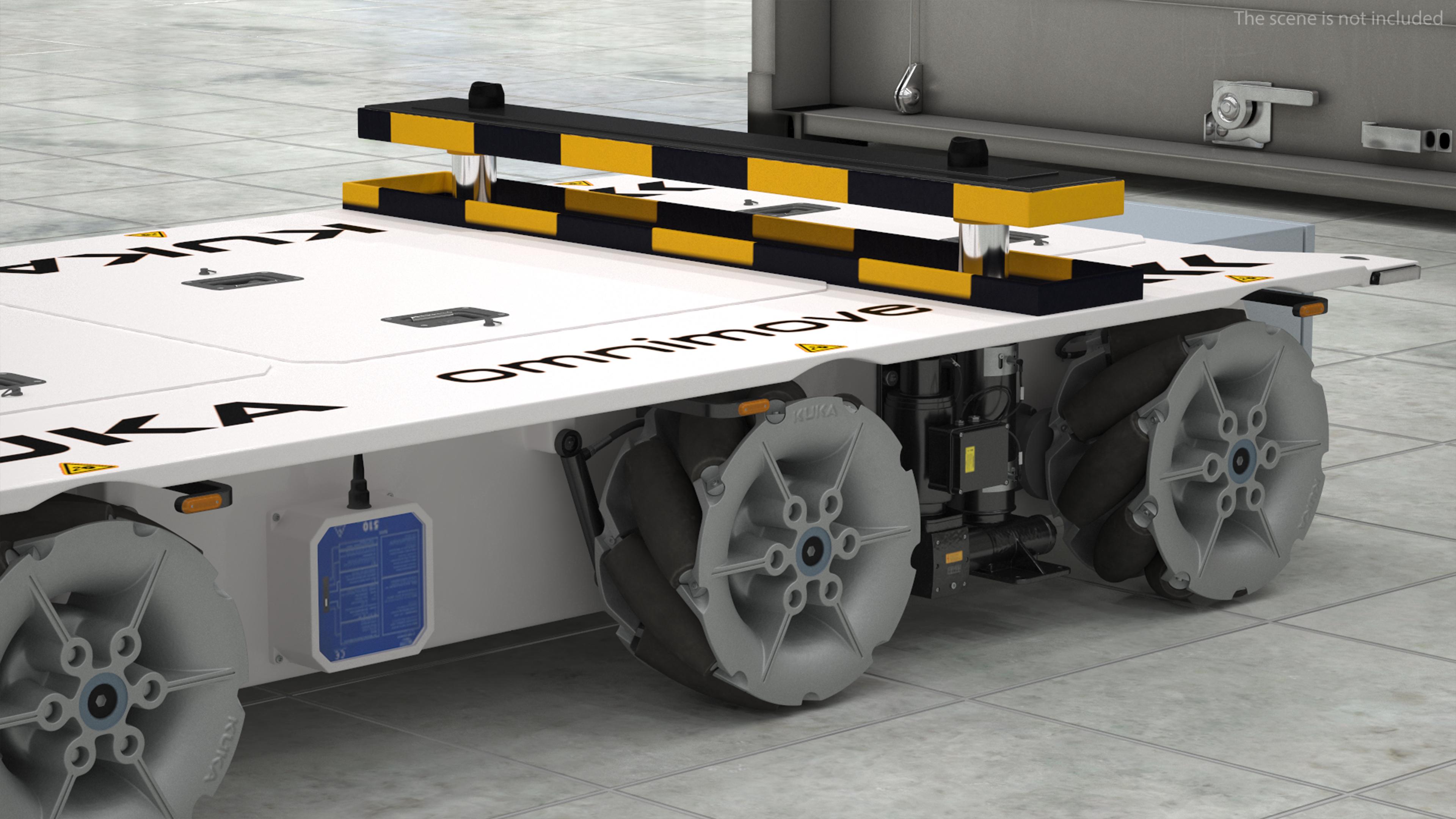 3D White Omnimove Mobile Platform KUKA Rigged for Maya