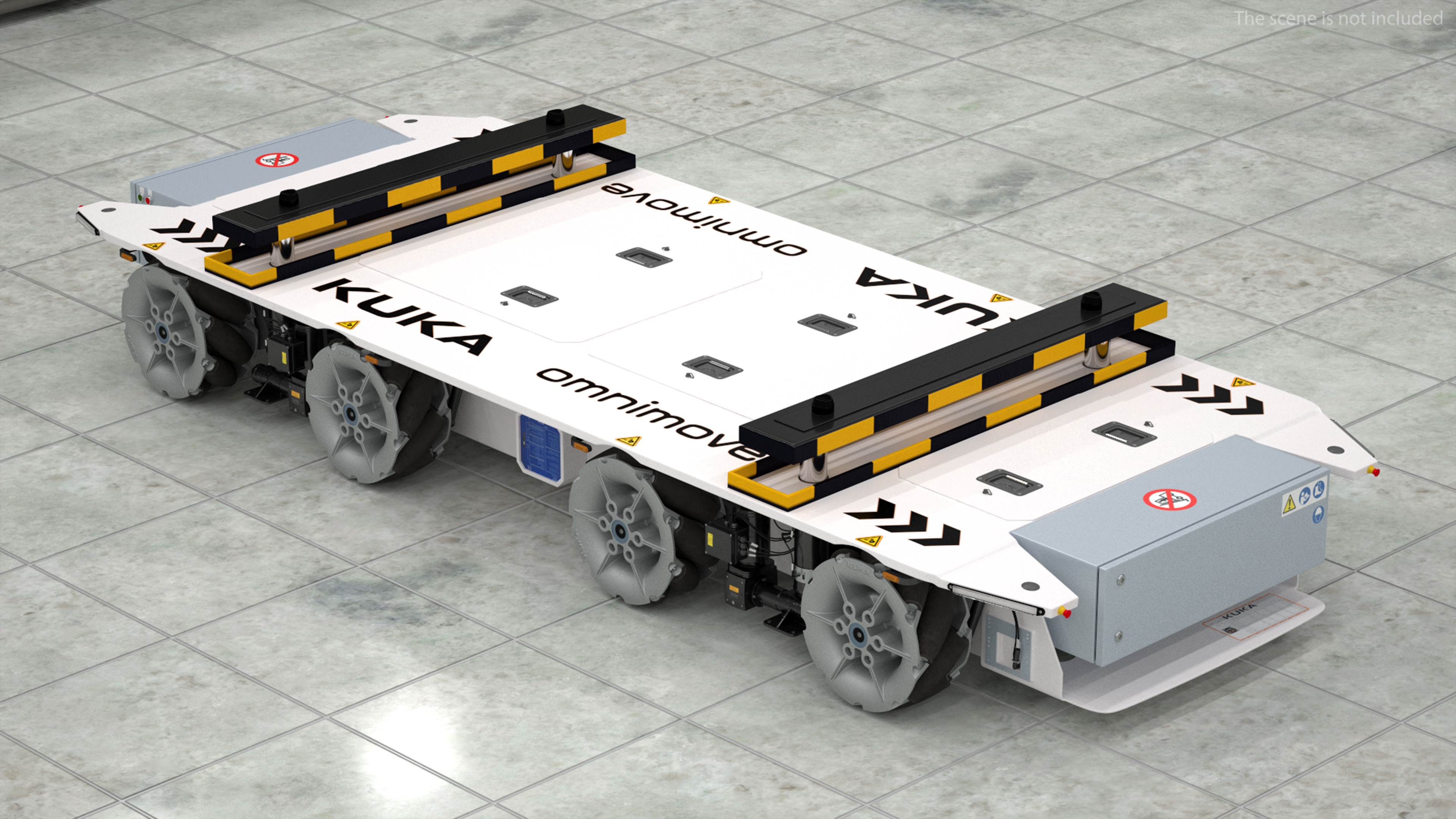 3D White Omnimove Mobile Platform KUKA Rigged for Maya