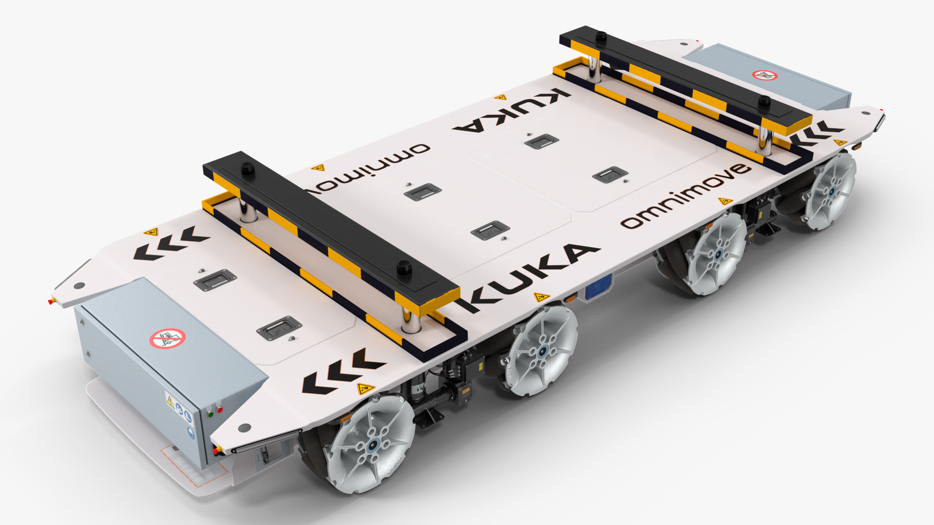 3D White Omnimove Mobile Platform KUKA Rigged for Maya