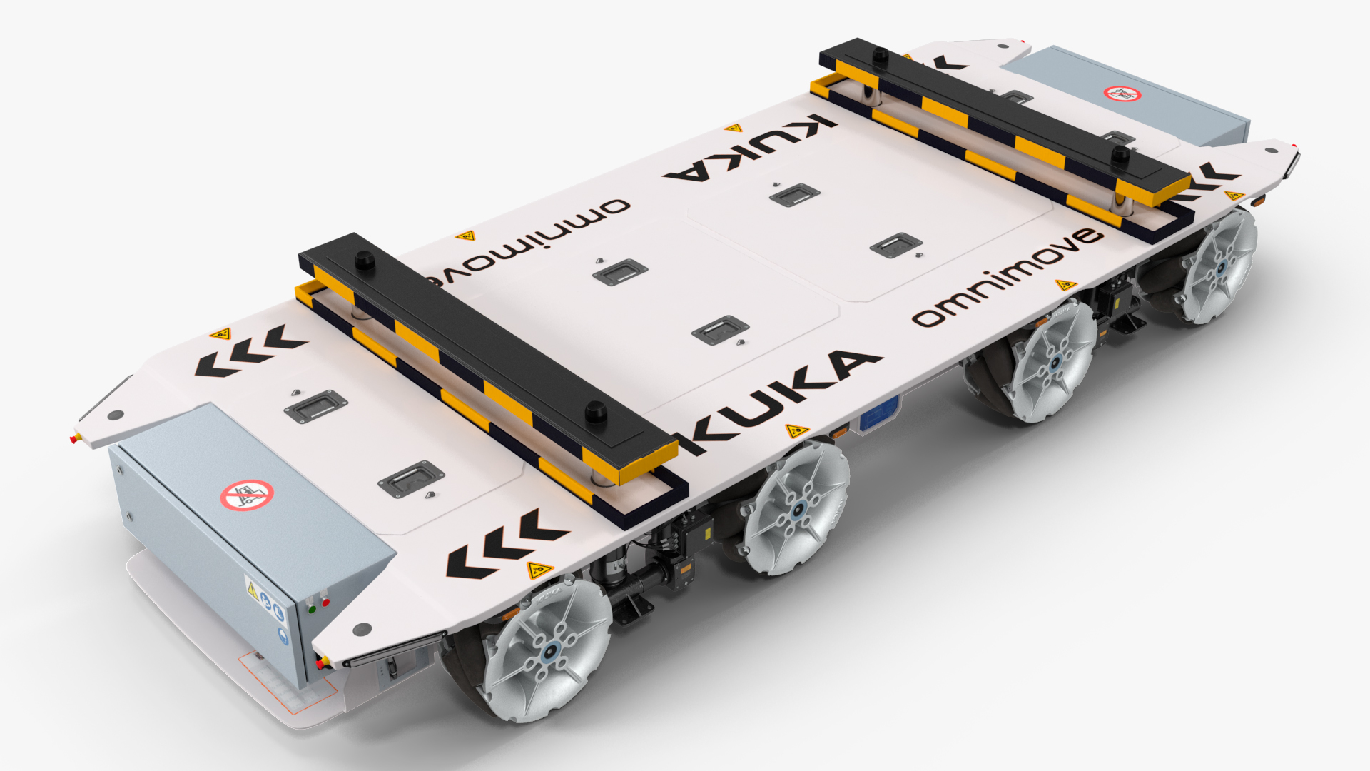 3D White Omnimove Mobile Platform KUKA Rigged for Maya