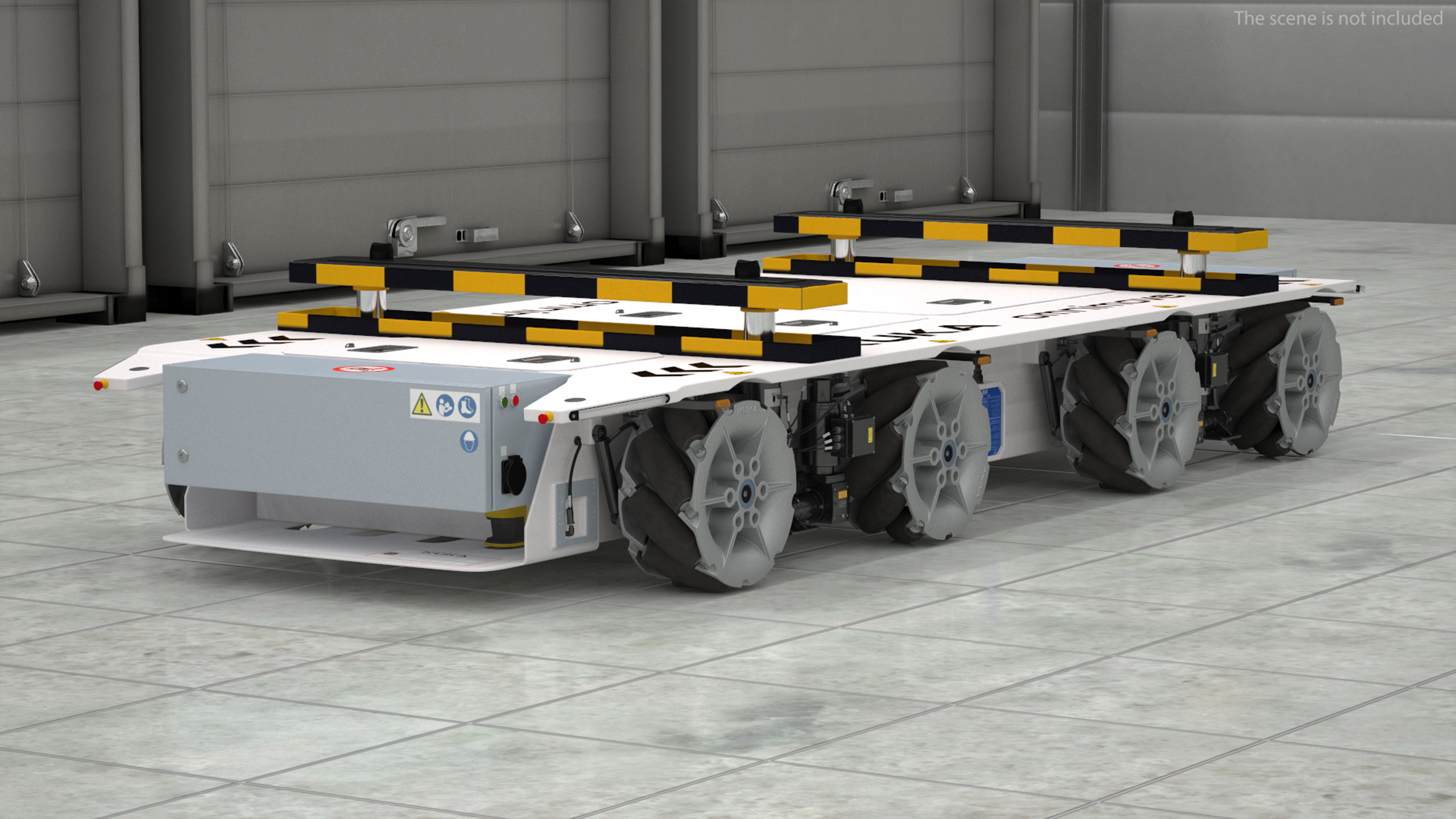 3D White Omnimove Mobile Platform KUKA Rigged for Maya
