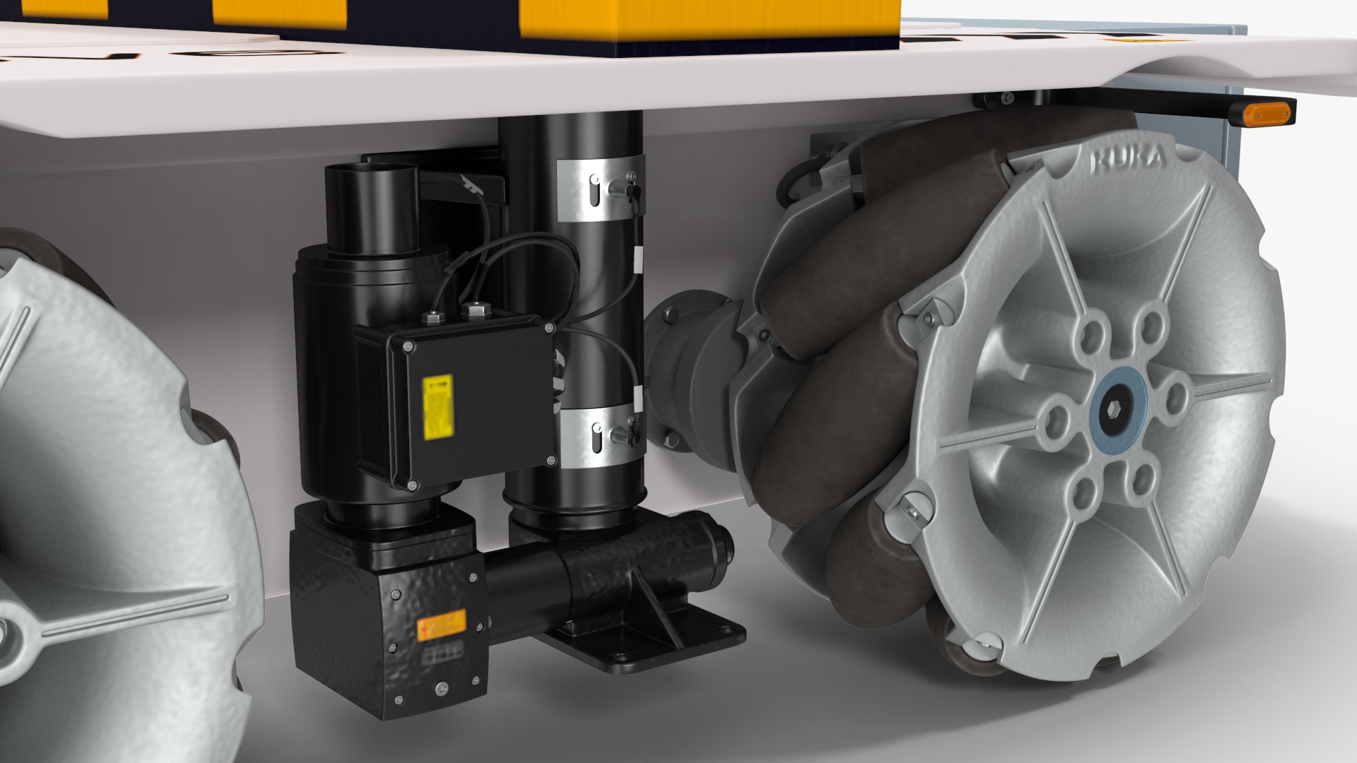 3D White Omnimove Mobile Platform KUKA Rigged for Maya