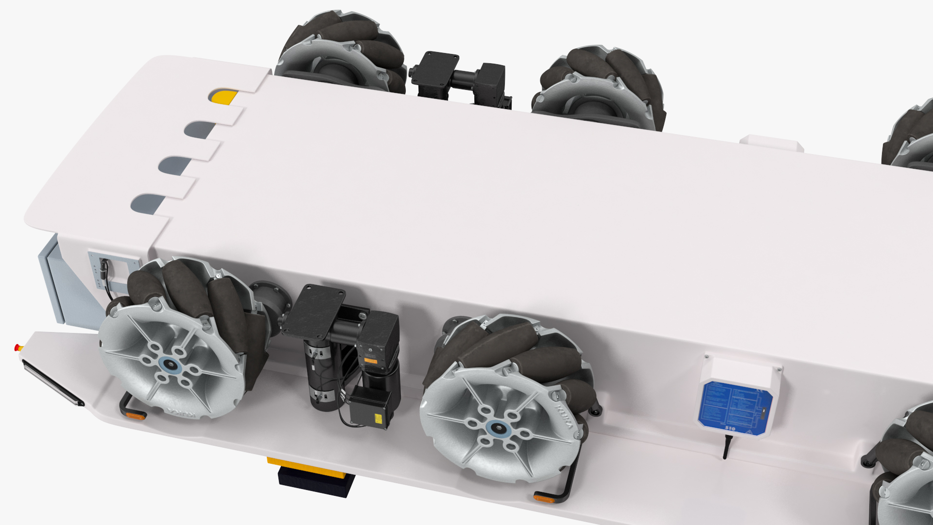 3D White Omnimove Mobile Platform KUKA Rigged for Maya