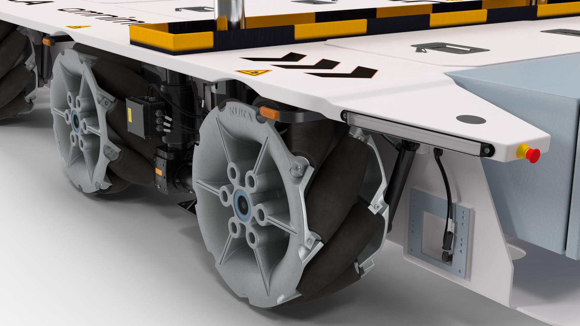 3D White Omnimove Mobile Platform KUKA Rigged for Maya