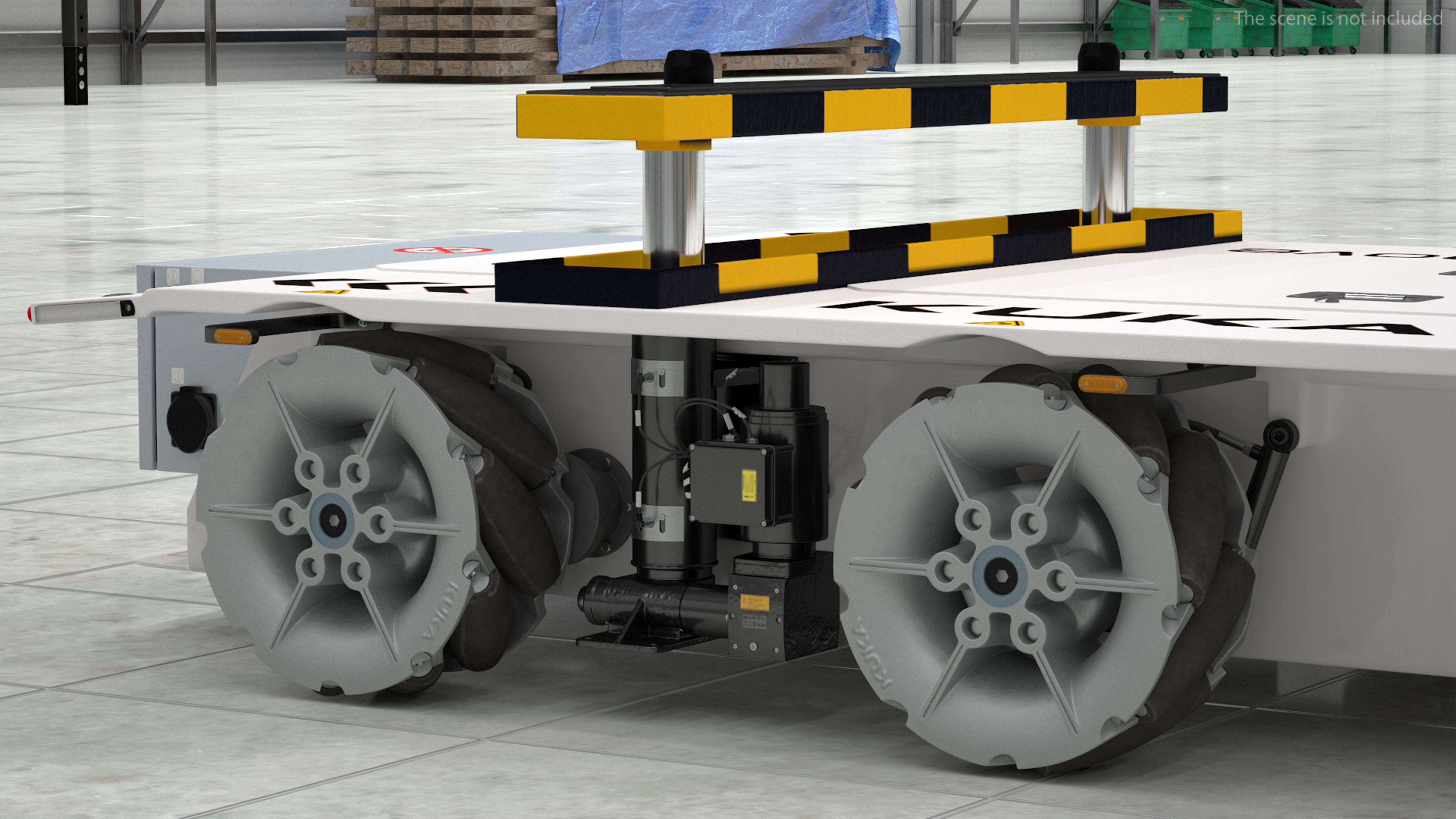 3D White Omnimove Mobile Platform KUKA Rigged for Maya